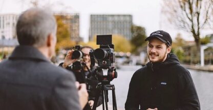 Rupert being Interviewed