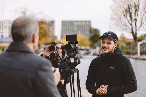 Rupert being Interviewed